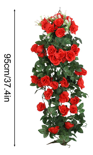 Flores Colgantes Con Forma De Rosa, Decoración Artificial, S