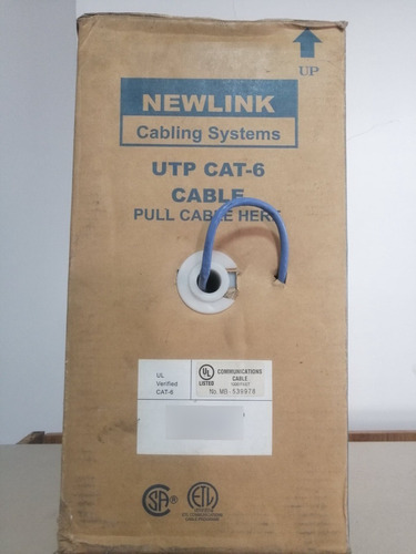 Cable Red Utp Cat6 100% Cobre Certificado New Link 208metros