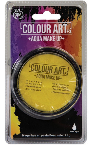 Maquillaje Amarillo Pintura Pasta Base Agua Colour Art