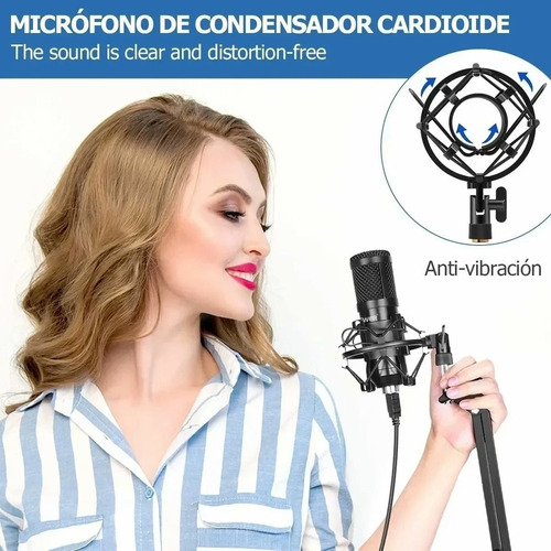 Set De Micrófonos Con Condensador Grabación Estudio Youtuber