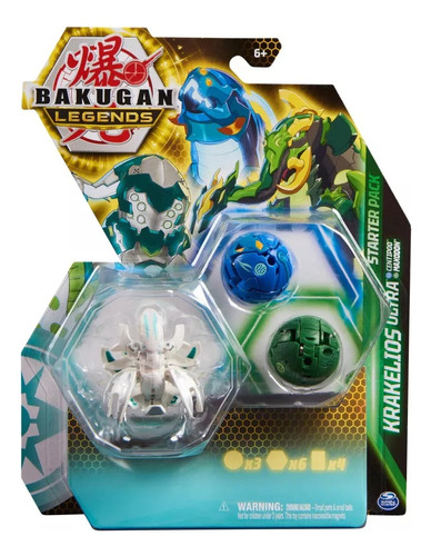 Bakugan Legends Starter Pack X3 Krakelios Ultra Recoleta