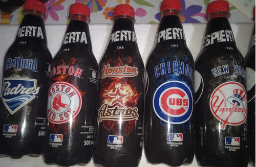 6 Botellas Pepsi Ligas Mayores Y 3 Minifiguras