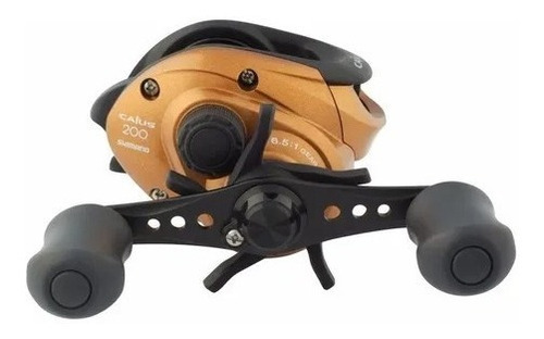 Reel Shimano Caius 200 Color Dorado Oscuro Lado De La Manija Derecho