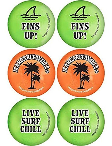 Amscan Margaritaville Party Pong Balls, 1.5 , 6 Unidades