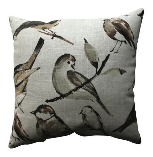 Pillow Perfect Bird Watcher Throw Pillow, 18 Pulgadas, Carbó