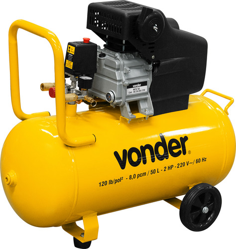 Motocompressor De Ar 8,0 Pcm 50 Litros 220 V Mcv 50 Vonder