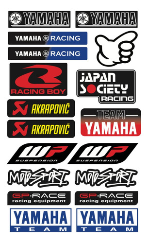 Set Stickers Yamaha Para Personalizar Moto Y Equipo 10