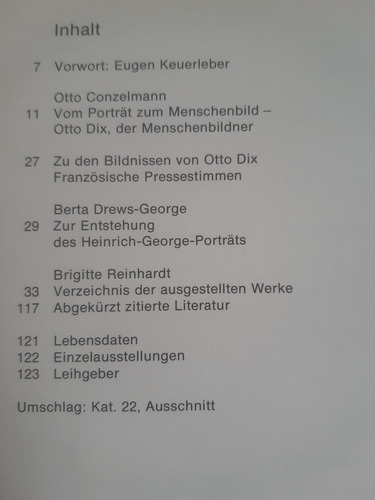 Otto Dix / Galerie Der Stadt / En Alemán (Usado)