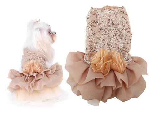 1 Vestido De Perro Mascota Lentejuelas Disfraz De Princesa