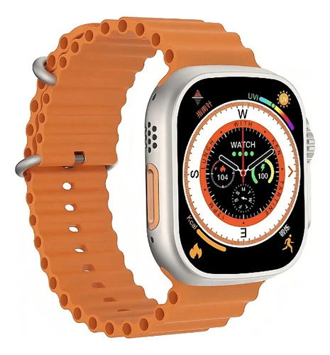Relógio Smartwatch U9 Ultra Bazik Prime Pulseira Laranja