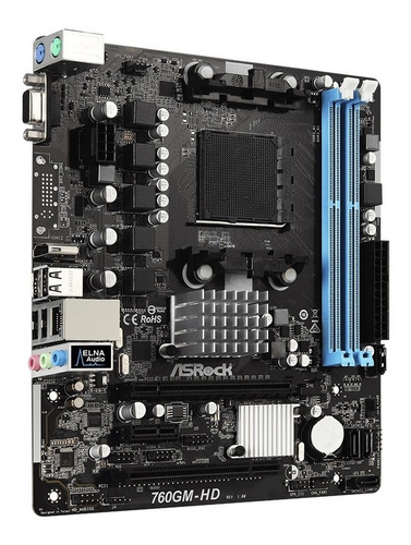 Placa Mãe Asrock 760gm-hd (am3+ / Am3, 8-core Cpu/ddr3/pci/u