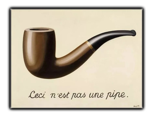 Poster Foto 60x80cm Ceci N'est Pas Une Pipe Rene Magritte