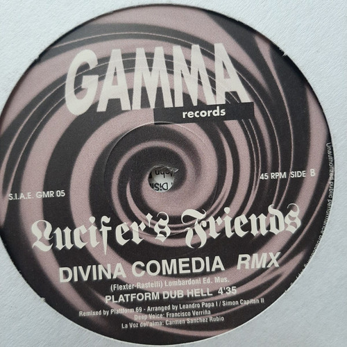 Vinilo Lucifer S Friends Divina Comedia Rmx Flexter Gamma E1 (Usado)