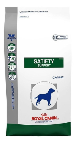 Alimento Royal Canin Veterinary Diet Canine Satiety Support para perro adulto todos los tamaños sabor mix en bolsa de 3.5kg