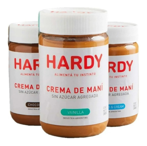 Mantequilla De Mani Hardy Vainilla 380g X 5 Unidades