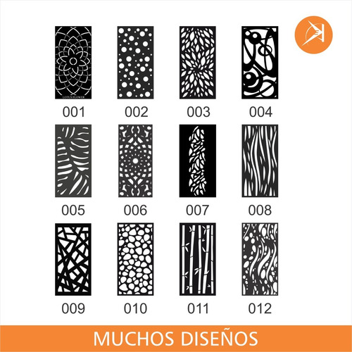 Imagen 2 de 8 de Chapa Decorativa 1,20x0,60 Mts. Muchos Diseños - Cnc