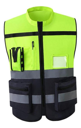 Reflective Safety Vest, Bright Neon Yellow Color