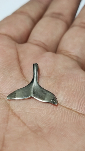 Cola Sirena O Ballena Plata Auténtica Ley 925 Taxco