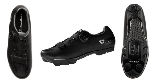 Zapatilla Ciclismo Mtb Gw Power Hombre Gris Negro