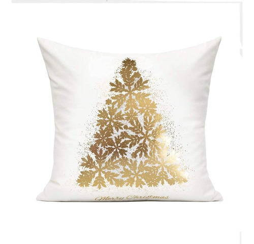 Fundas De Cojin Para Navidad Pino Copos Y Reno Blanco 40cm Blanco Navidad