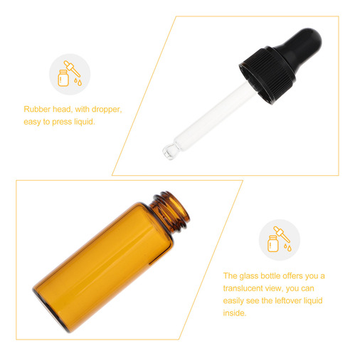10 Botellas De Aceite Esencial Con Gotero Recargables Trave