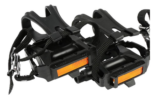 - Pedales De Bicicleta Fija De Aleación Con Clips Y Correas