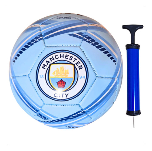 Bola De Futebol Manchester City Oficial Licenciada Com Bomba