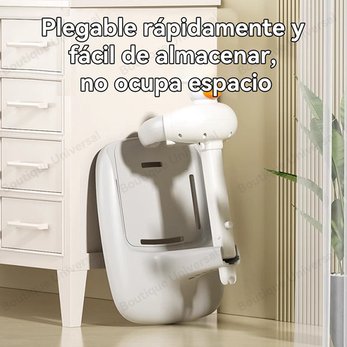 Soporte De Bañera Plegable Para Bebé Con Taburete