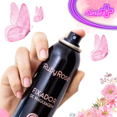 Fixador De Maquiagem Ruby Rose Hb 312 Secagem Rápida Fixação