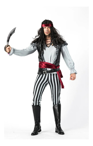 Disfraz De Pirata Para Cosplay De Capitán Jack Sparrow Para