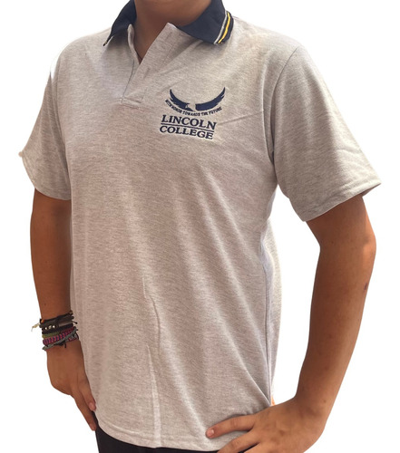 Polera Pique Con Cuello Linconl College