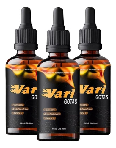 3 Frascos De Varigotas 30ml - Imediato