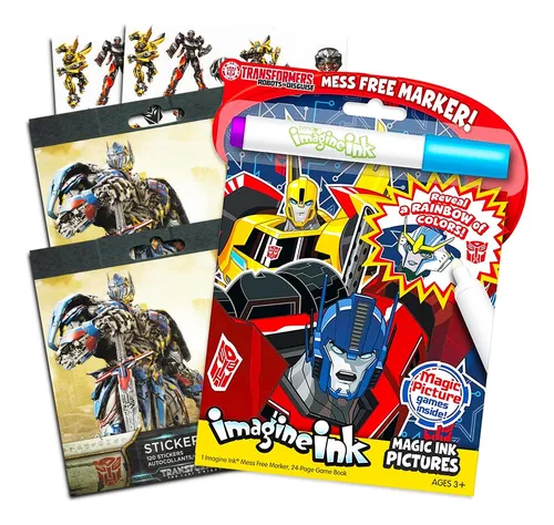 Superjuego De Libro Para Colorear Transformers Imagine Ink C