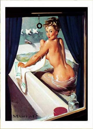 Mariap Pin Up Girl Puzzle 1000pcs Bath Tub,bathroom Jigsaw P