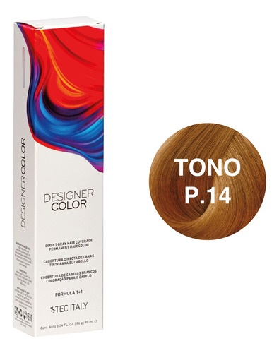 Tec Italy Tinte P.14 Rubio Cenizo Cobrizo De 90ml