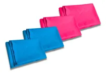 Comprar Set 4 Toallon Secado Rapido Portatil 80x130 2 Celeste 2 Rosa
