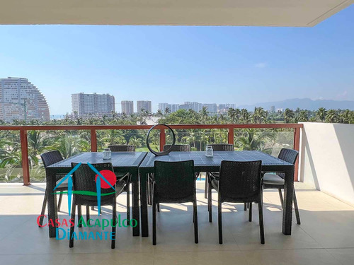 Cad La Isla Fiji R5. En Condominio De Playa. Terraza Con Vista A Las Áreas Comunes