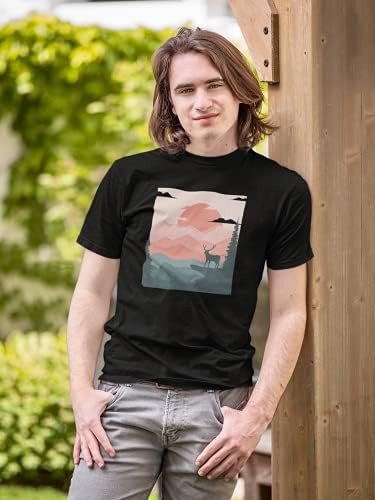 Poleras Gráficas Para Hombre 100% Algodón Suave, Cuello Re