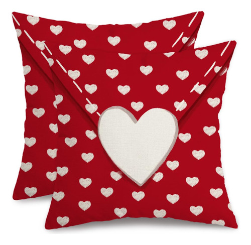 Fundas De Almohada Decorativas De Corazones Para San Valentí