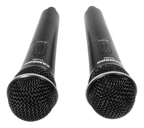 Sistema Inalámbrico Portátil Vhf Doble Canal Con 2 Micrófono