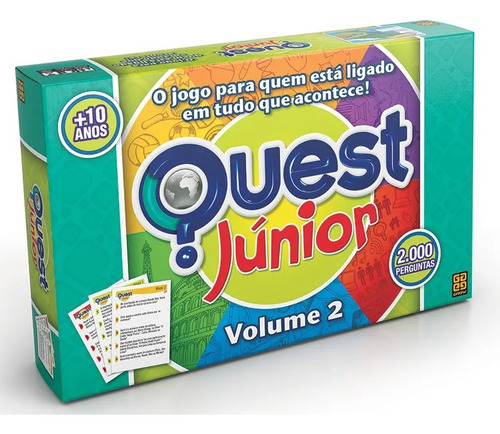 Jogo Grow Quest Júnior Volume 2 2000 Perguntas