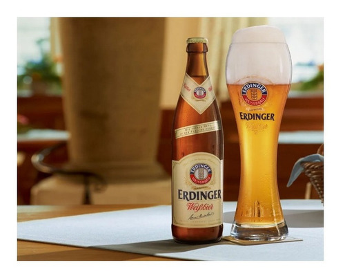 Cerveza Erdinger Pilsen Kit Botellas Y Vaso 500 ml 2 Unidades