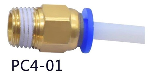 Conector Rápido Neumático Pc4-01 Para Ptfe 4mm, Impresora 3d
