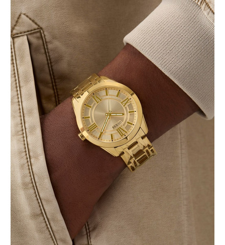 Reloj Acero Inoxidable Guess Elliot Dorado Hombre