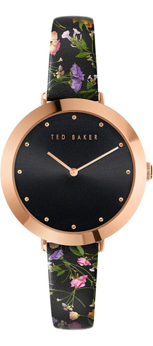 Reloj Ted Baker Para Mujer Con Correa De Piel Estampada Negr