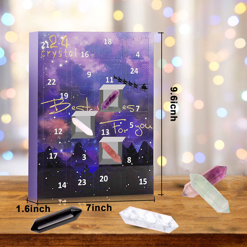 Calendario De Adviento R, 24 Días, Kit De Cristales Y Piedra