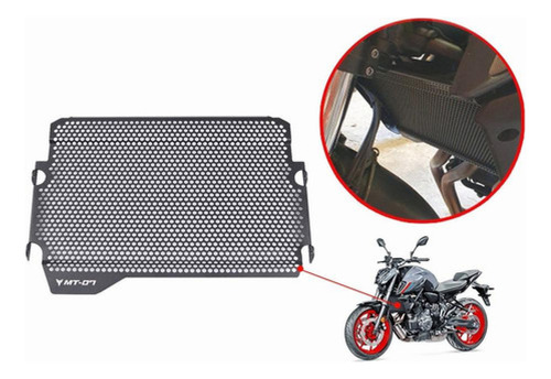 Cubre Radiador Yamaha Mt07 Fz07 Acero Inoxidable Corte Láser