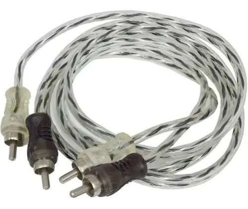Imagem 3 de 3 de Cabo Rca 1 Mt - Svart - Transparente - Silicone