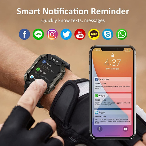 Imagen 6 de 9 de Reloj Inteligente Para Android iPhone Amaztim Original