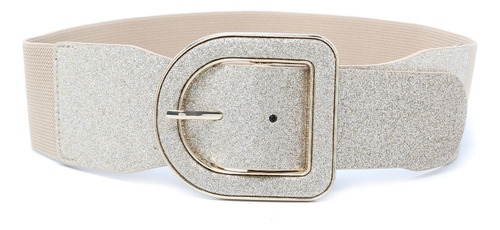Cinturón Cinto Faja Mujer Elastizado Hebilla Glitter Brillo 